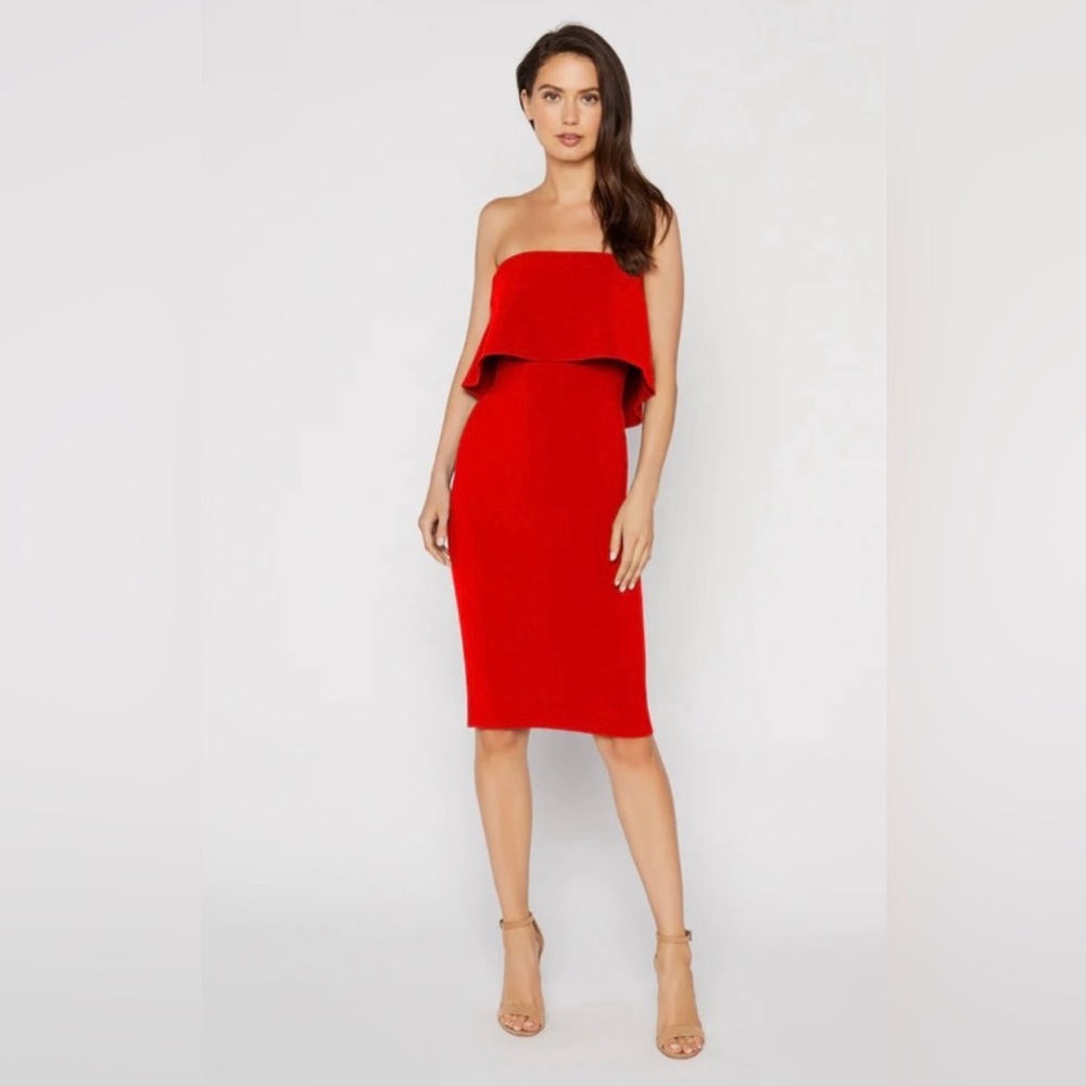 Likely x Revolve Strapless Red Dress